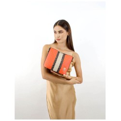 BOLSO JAIME IBIZA JI 2503 CHOCOLATE MINI NARANJA